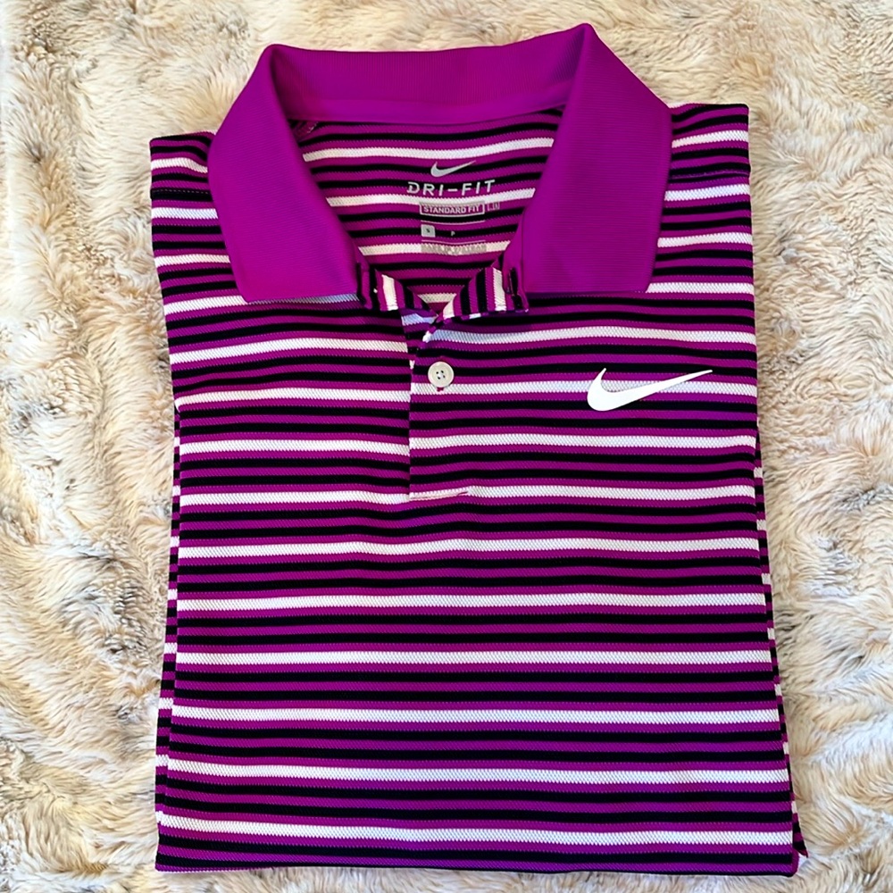 Nike Golf Striped Dri-Fit Polo Shirt